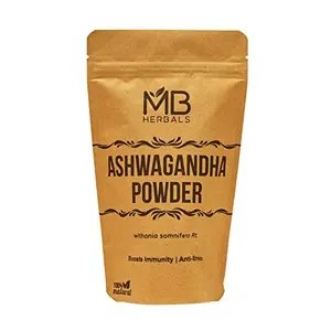 MB Herbals Pure Ashwagandha Powder 100g | Withania somnifera Rt.| Indian Ginseng | Promotes Strength | Muscle Building