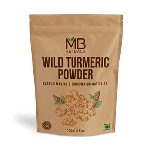 MB Herbals Wild Turmeric Powder 100g | for Skin & Hair | Enhances Skin Complexion | Keeps Scalp Healthy & Clean | 100% Pure & Natural