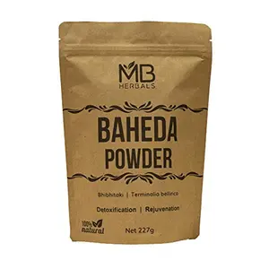 MB Herbals Baheda Powder 227 Gram | Bhibhitaki | Terminalia bellirica | Detox Rejuvenative | Promotes Healthy Hair