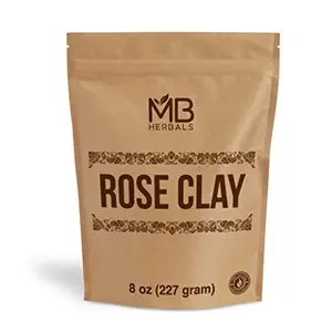 MB Herbals Rose Clay Powder 227g | Face Pack |Natural Pink Kaolinite Clay for Skin & Hair