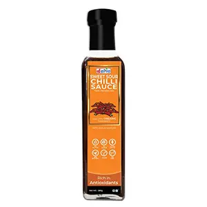 Sweet Sour Chilli Sauce (Dipping & Cooking) - 280g (Sugar-Free Organic Gluten-Free Low Carb Ultra Low GI Vegan Diabetes & Keto Friendly) - Made in Small batches Packed in Glass Bottles