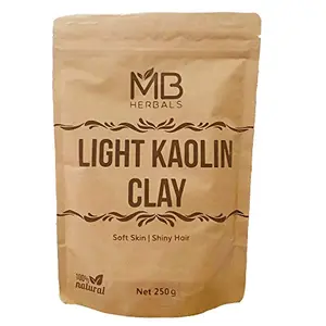 MB Herbals Light Kaolin Clay 250 G | Natural Face Pack | Blackheads | Acne and Pimple | Glowing Skin