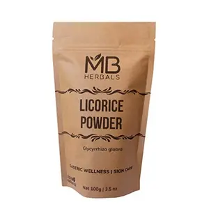 MB Herbals Licorice Root Powder 100g | Glycyrrhiza glabra | Mulethi | Yastimathu | Yashtimadhu