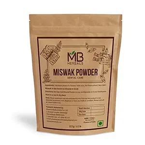 MB Herbals Miswak Powder 227g | Dental Care | No Preservatives | NON GMO