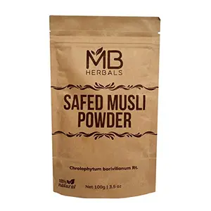MB Herbals Safed Musli Powder 100g Chlorophytum borivilianum Rt.