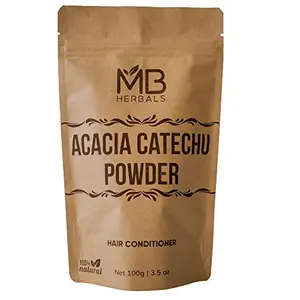 MB Herbals Acacia catechu Powder | Kattha Katha Powder | Hair Conditioner | To Be Mixed & Applied with Henna For Brunette Brunet Shade | For Men and Women