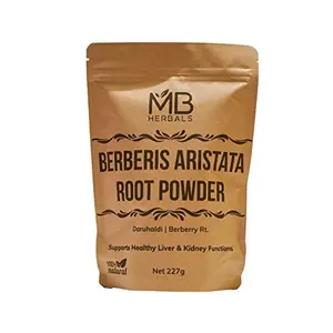 MB Herbals Berberis aristata Powder 227g (8oz) | Daruhaldi | Daruharidra | Berberry Root Powder | Natural Source of Berberine |