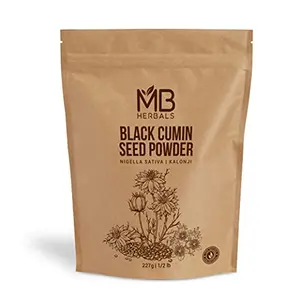 MB Herbals Black Cumin Seed Powder 227g | Kalonji | Nigella Sativa