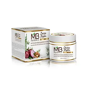 MB Herbals Onion & Argan Hair Mask 200ml with Black Seed Green Tea Hibiscus & Bamboo Extracts