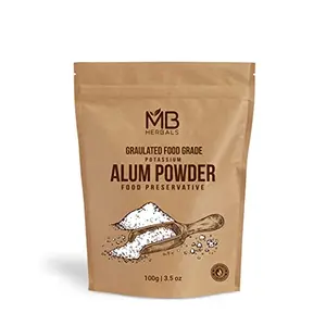 MB Herbals Alum Powder Aluminum Potassium Sulfate (100 g)
