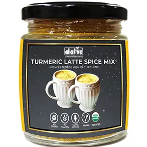 Spiced Turmeric Latte - 90g (Sugar-Free Organic Gluten Free Low Carb Vegan Diabetes & Keto Friendly) - Powerful Immunity Booster Antioxidant & Anti-Inflammatory Daily Drink Mix Powder