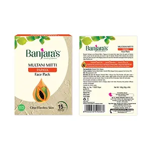 Banjara's Multani Mitti + Papaya Face Pack Powder 100 g