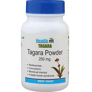 Healthvit Tagara for Sleep Disorders - 250 mg (60 Capsules Tagara Powder)