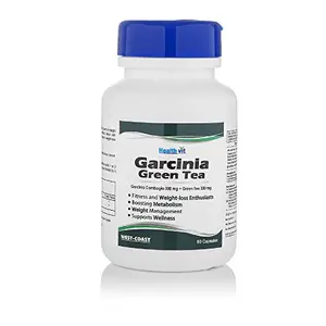 Healthvit Garcinia Cambogia Green Tea Extract 500 mg - 60 Capsules