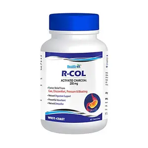 Healthvit R-COL Activated Charcoal 250mg - 60 Capsules