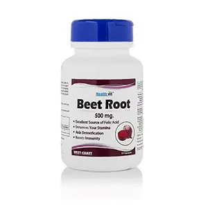 Healthvit Beet Root 500 mg 60 Capsules For Immunity Booster