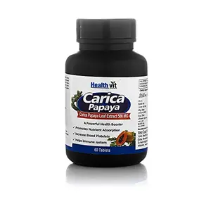 Healthvit Carica Papaya Leaf Extract 500 Mg - 60 Tablets