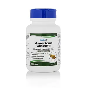 Healthvit American Ginseng Extract 400mg (2% Ginsenosides) 60 Capsules