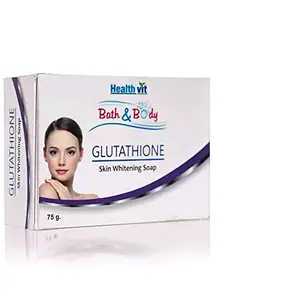 Healthvit Bath and Body Glutathione Skin Whitening Soap 75gâ¦