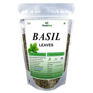 NeutraVed Sweet Basil Leaves Perfect for Pasta Pizza Italian Salads Sauces (70 g)