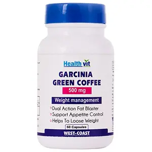 Healthvit Garcinia Cambogia and Green Coffee Extract 500 mg - 60 Capsules