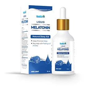 Healthvit Melatonin Liquid Drops 30ml 100% Natural Sleep Aid & Reduce Anxiety