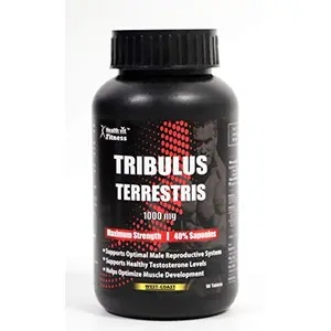 Healthvit Fitness Tribulus Terrestris 1000mg Maximum Strength 40% Saponins 90 Tablets