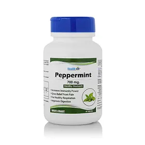 Healthvit Peppermint 700 mg 60 Capsules| Healthy Stomach