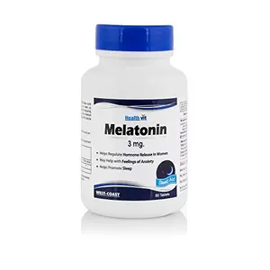 Healthvit Melatonin 3mg - 60 Tablets | Sleeping pills | Improve Sleep - Sleeping tablets strong sleep