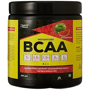 Healthvit Fitness BCAA 6000 200g Powder (25 Servings) Watermelon Flavour