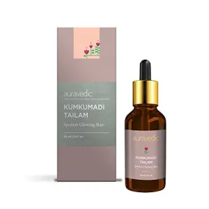 Auravedic Kumkumadi Tailam Kumkumadi Face Oil For Glowing Skin Kumkumadi Tailam For Face Kumkumadi Oil For Pigmentation Dark Spot Removal 30ml