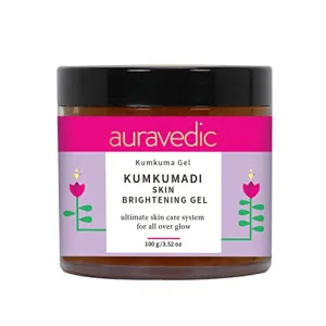 AURAVEDIC Kumkumadi Skin Brightening Gel with Kumkumadi Face Oil For Glowing Skin Kumkumadi Gel for Pigmentation Dark Spots with kumkumadi tailam for face Women Men 100gm