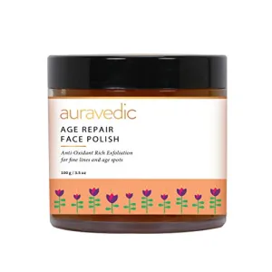 AURAVEDIC Age Repair Anti Aging Face Polish with Pomegranate Oil & Grapeseed Oil 100 G Anti Aging Scrub for Face / Body for Women / Men