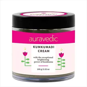 AURAVEDIC Kumkumadi Cream Face Cream With Kumkumadi Tailam. Brightening Cream With Kumkumadi Face Oil For Glowing Skin for Women/Men 100 Gm