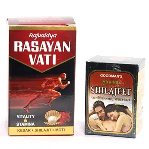 Rajvaidya Rasayan Vati 200 Tablets With Goodman's Shuddh Shilajeet 10 Gm