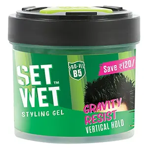 Set Wet Hair Gel for Men Vertical Hold 250ml | Strong Hold High Shine | No Alcohol No Sulphate