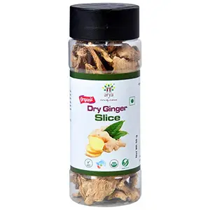 Arya Farm Certified Organic Edible Dry Ginger Slice ( Sabut Saunth / Chukku / Sukha Adrak ) 50g ( Produced Without Chemicals and Pesticides ) 50g