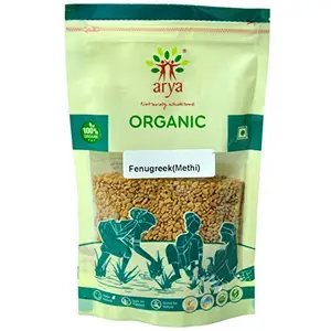 Arya Farm 100% Certified Organic Methi Seeds ( Fenugreek ) 200g ( Whole Spice/ Fenu Greek/ Menthya/ Vendhayam/ Menthulu/ Chemicals Free/ Pesticides Free/ No Preservatives ) 200 g