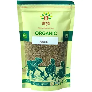 Arya Farm Certified Organic Fresh Whole Ajwain Seeds / Carom Seed / Omum / Oma / Oregano ( Grown Without Using Chemicals and Pesticides ) 100g