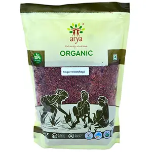 Arya Farm Certified Organic Edible Ragi Seeds Grain Whole ( Finger Millet Sabut Nachni Ragulu Kezhvaragu Mandua ) 1 Kg ( Grown Without Using Chemicals and Pesticides Raagi )