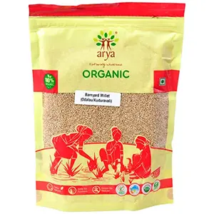 Arya Farm Certified Organic Barnyard Millet ( Kodisama / Udalu / Kuthiravali / Sanwa ) 500g ( Grown Without Using Chemicals and Pesticides Siridanya )
