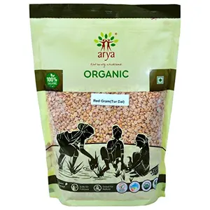 Arya Farm Certified Organic Toor Dal Tur Dal Arhar Dal 1kg ( Grown Without Chemicals and Pesticides Red Gram Thuvaram Parupu ) 1 Kg