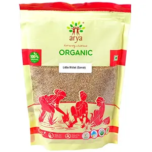 Arya Farm Certified Organic Little Millet ( Same / Samai / Sama / Kutki ) 500g ( Grown Without Using Chemicals and Pesticides Siridanya Saame )