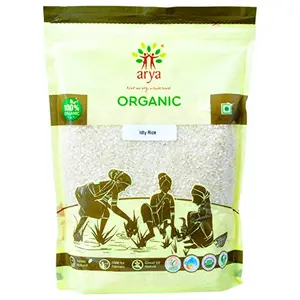 Arya Farm Certified Organic Idly Rice idli Chawal Idli Biyyam 1Kg ( Idli and Dosa Rice ) 1 Kg ( Grown Without Using Chemicals and Pesticides Idly Akki )