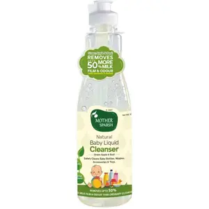 Mother Sparsh Plant Powered Natural Baby Liquid Cleanser with Basil & Green Apple Extract | for Baby Bottles Nipples Accessories and Toys Cleaning - 500ml