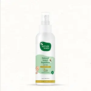 Mother Sparsh Natural Insect Repellent Spray For Babies | With Camphor Citronella & Lemongrass Oil | 100% Protection from Mosquitoes Fleas and Ants- 100ml