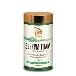 Nirogam Sleepmitram 60 Tablets | Natural Relaxing All-night Sleep Wake up Refreshed No Melatonin Non-Habit Forming Water Extract of Ashwagandha Valerian Jatamanasi 100% Ayurvedic Vegan Tablets