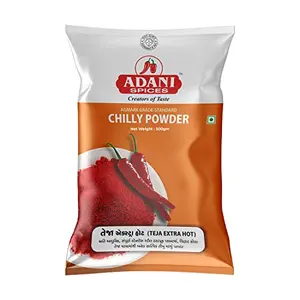 Adani Spices Extra Hot Teja Red Chilli | Chilly Powder 500gm