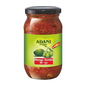 Adani Spices Keriunda (Mangounda) Pickle (400gm)lass Bottle