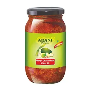 Adani Spices Mango Chana Methi Pickle (400gm)lass Bottle